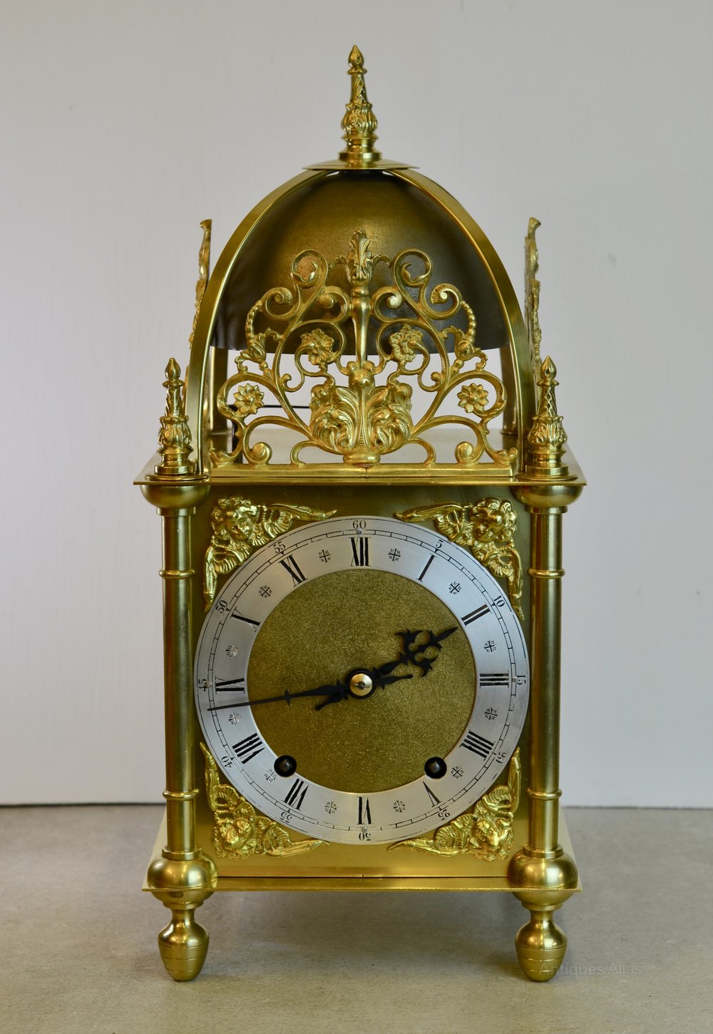 Antiques Atlas 19th Century Brass Lantern Clock.