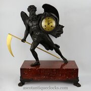 Early 19th Century French Bronze Clock Of Chronos.