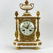 Late 19th Century French Marble Clock Le Roy