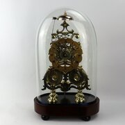 Mid19th Century Twin Fusee Striking Skeleton Clock