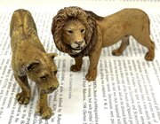 Franz Bergman Cold Painted Lion & Lioness