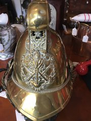 Original Brass Firemans Helmet