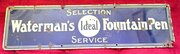 Scarce Watermans Pens Enamel Advertising Sign