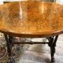 burr walnut  stretcher table