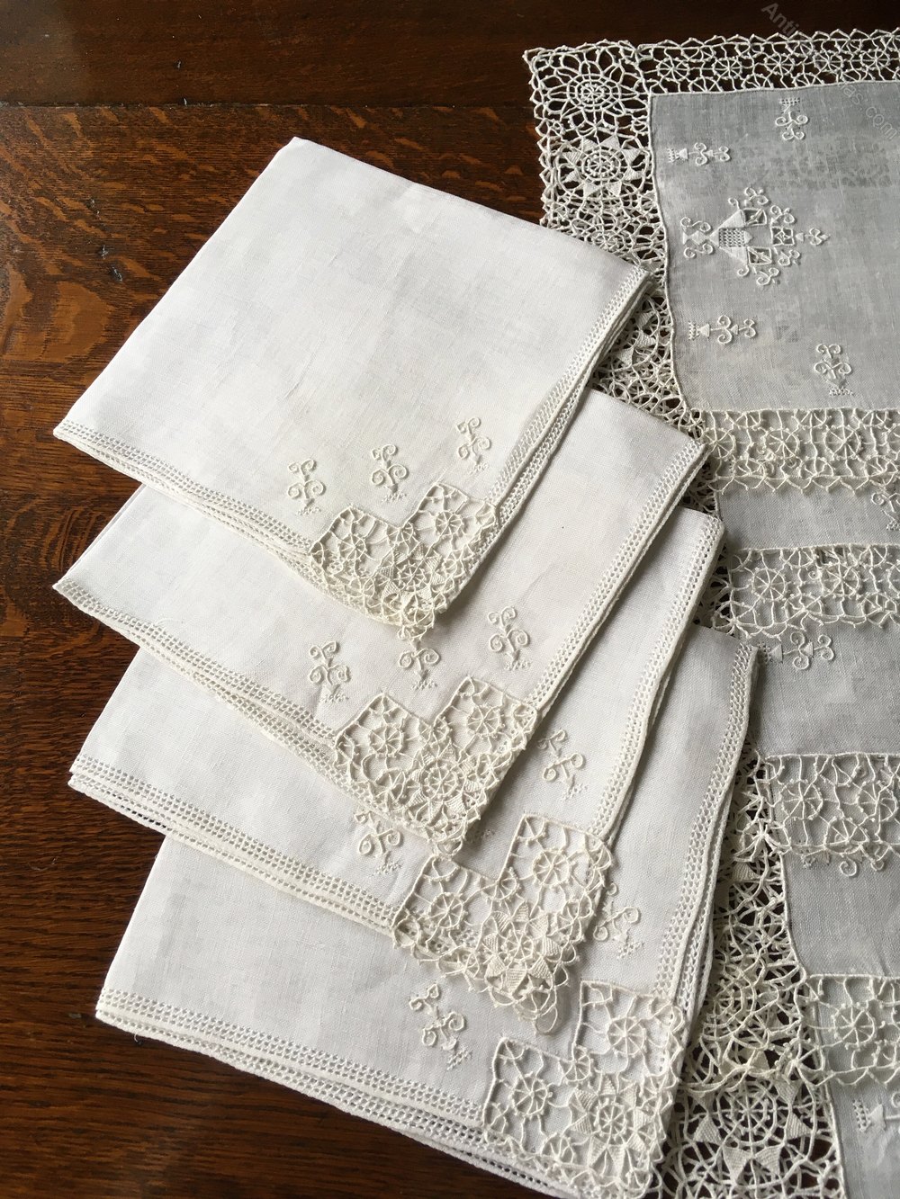 Antiques Atlas Vintage Set Table Mats And Napkins In Needlepoint