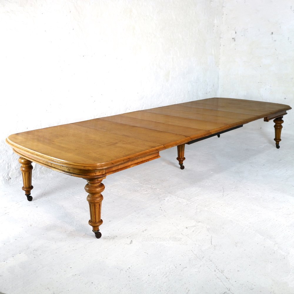 15ft Victorian Oak Dining Table 6 Leaves Antiques Atlas 15ft Victorian Oak Dining Table 6 Leaves