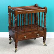 Irish 19th Century Regency Mahogany Canterbury
