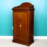 Victorian mahogany  inlaid music cabinet by Keebl