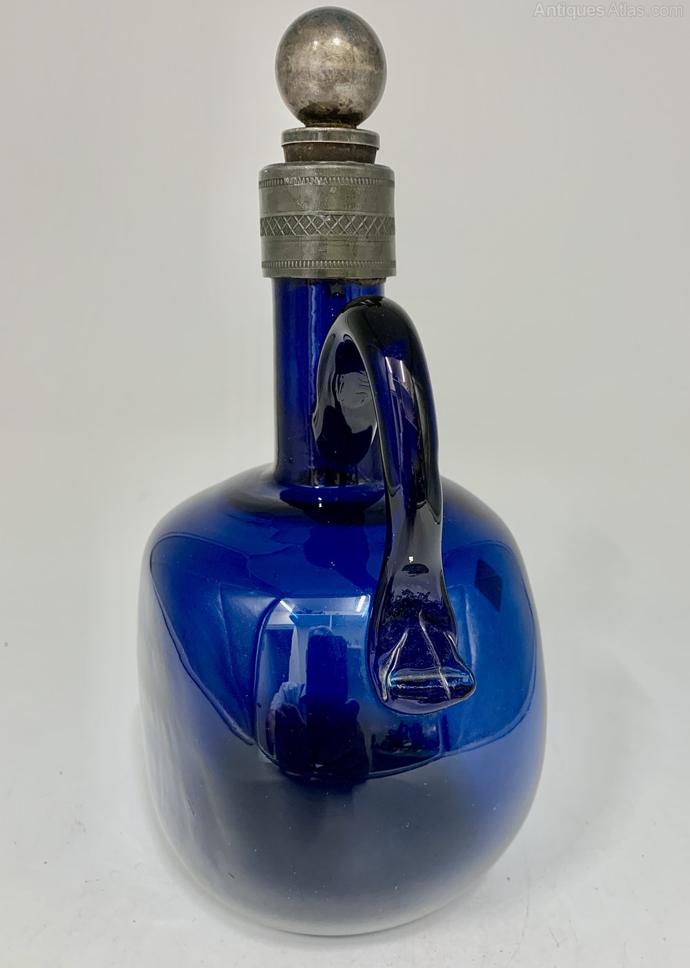 Antiques Atlas 19 Th Century Bristol Blue Glass Flagon Decanter
