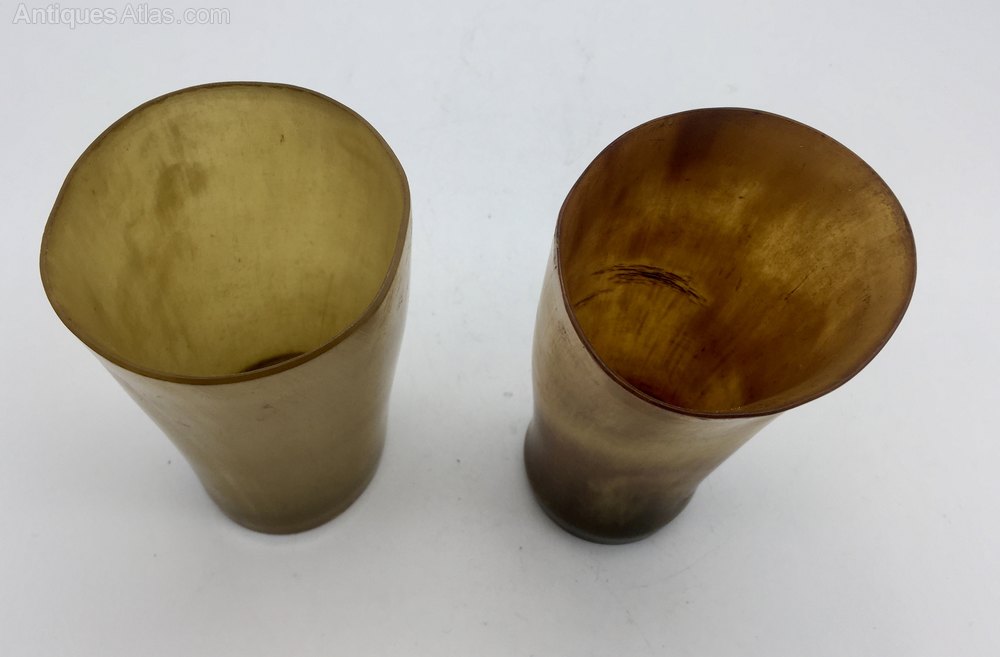 Antiques Atlas 2 Antique Horn Beakers Circa 1890