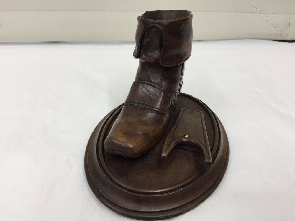 Antiques Atlas Antique Beechwood Carved Treen Boot And Boot Jack