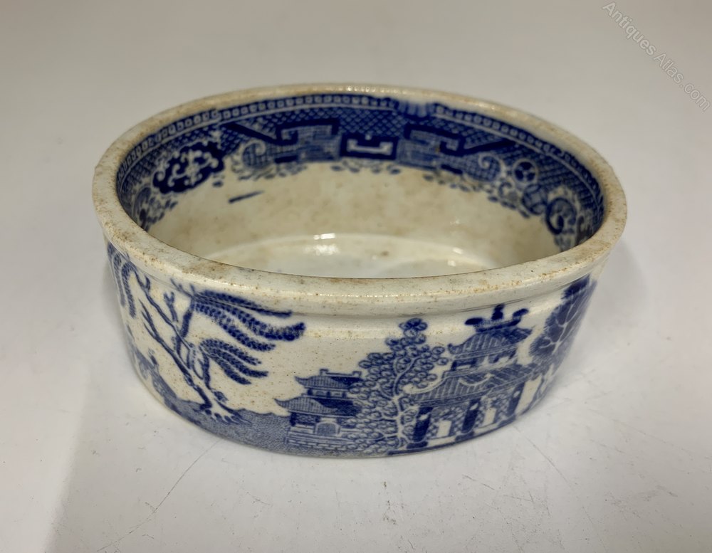 Antiques Atlas Antique Blue Willow Pottery Salt Dish Circa 1830