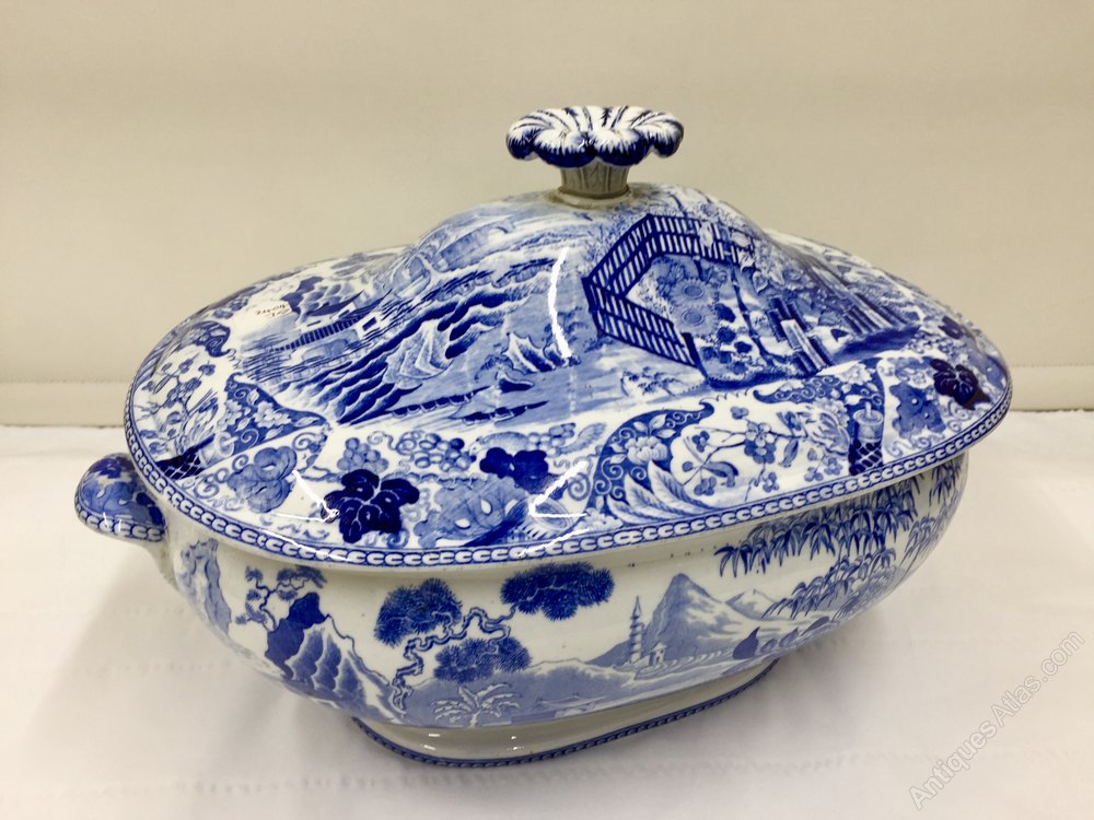 Antiques Atlas Antique Blue And White Transfer Printed Tureen