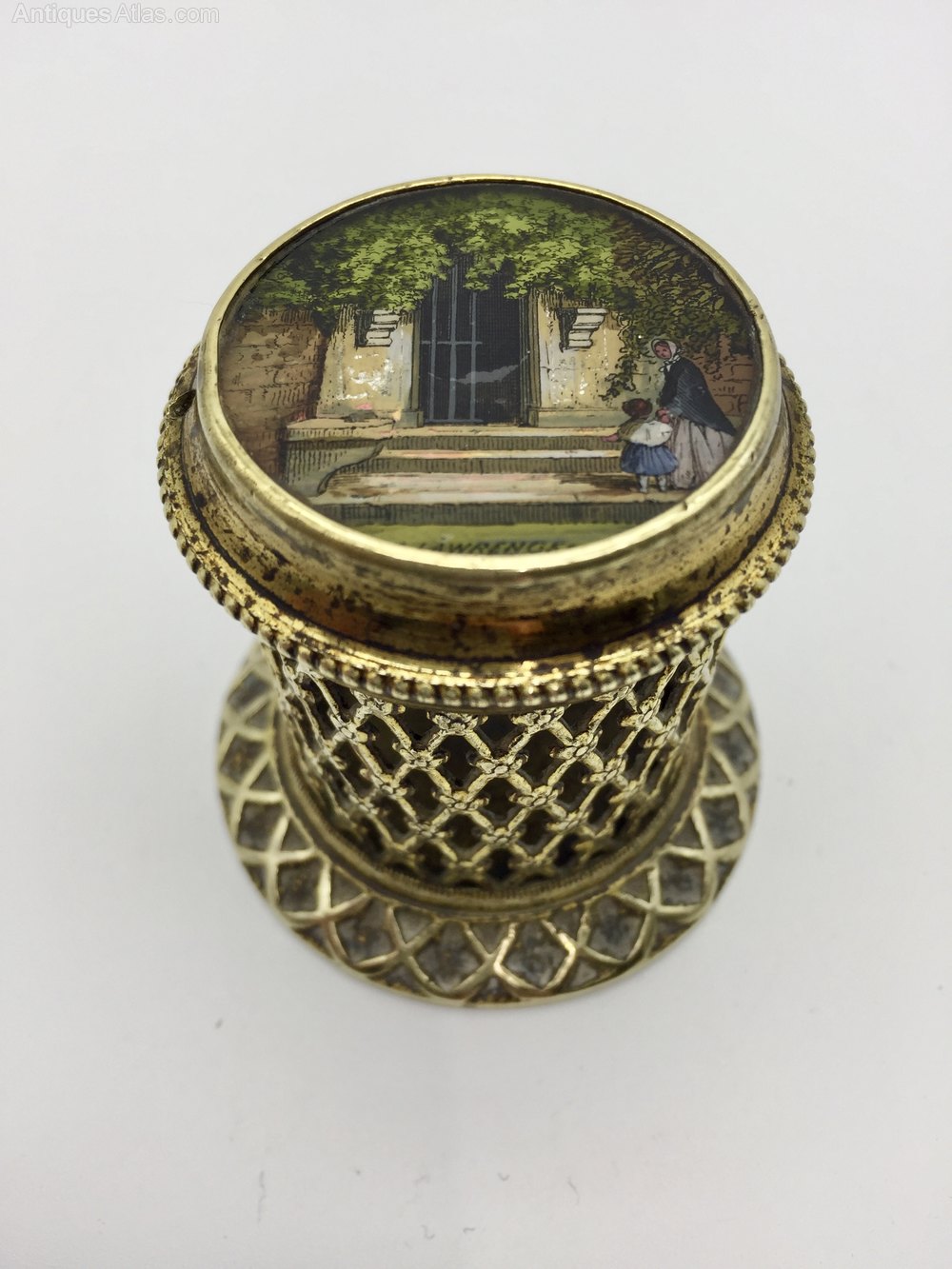 Antiques Atlas Antique Brass Match Striker Hand Painted Panel