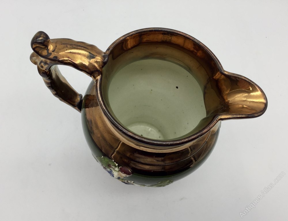 Antiques Atlas Antique Copper Lustre Pottery Jug Circa 1865
