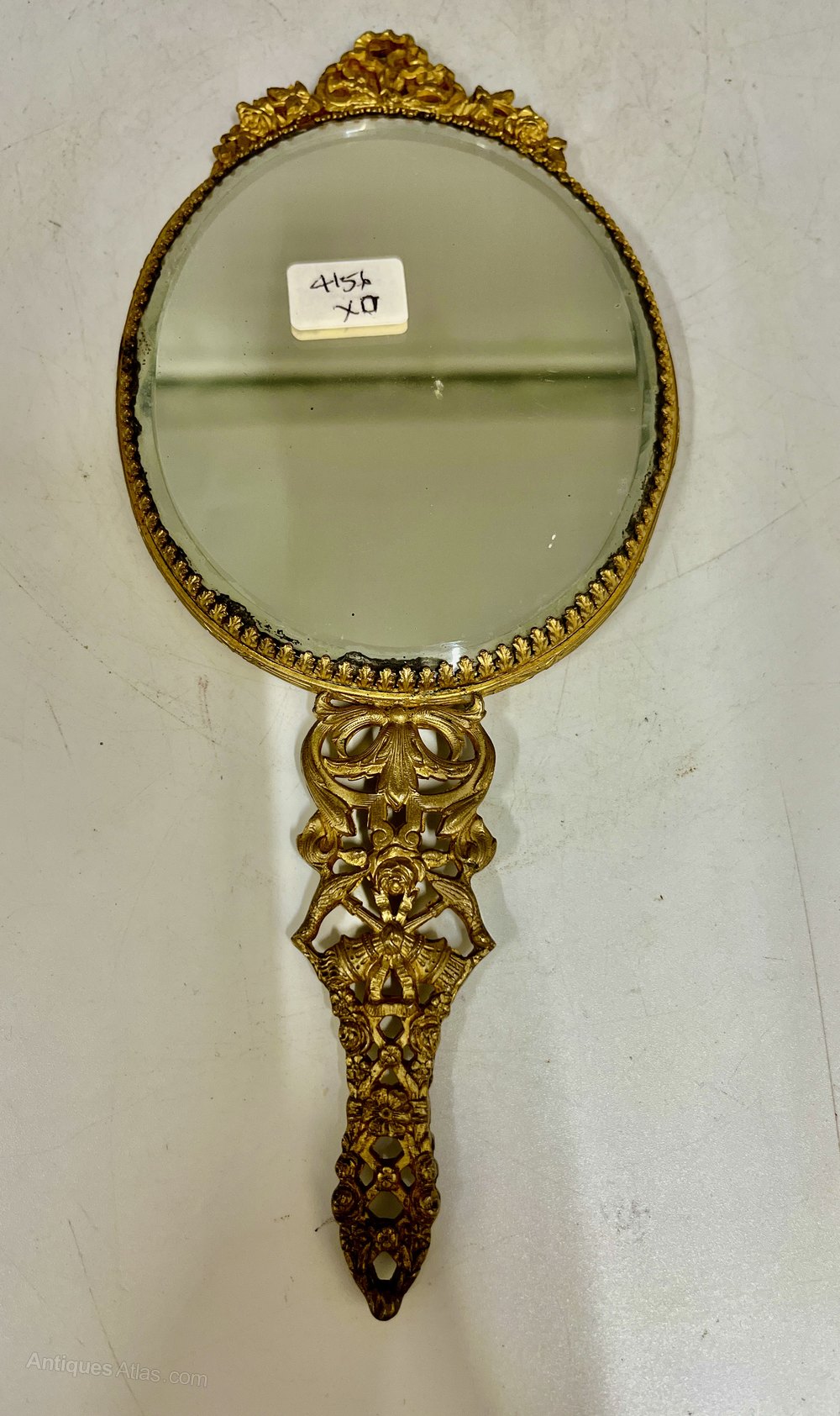 Antiques Atlas Antique French Palais Royal Gilt Metal Hand Mirror