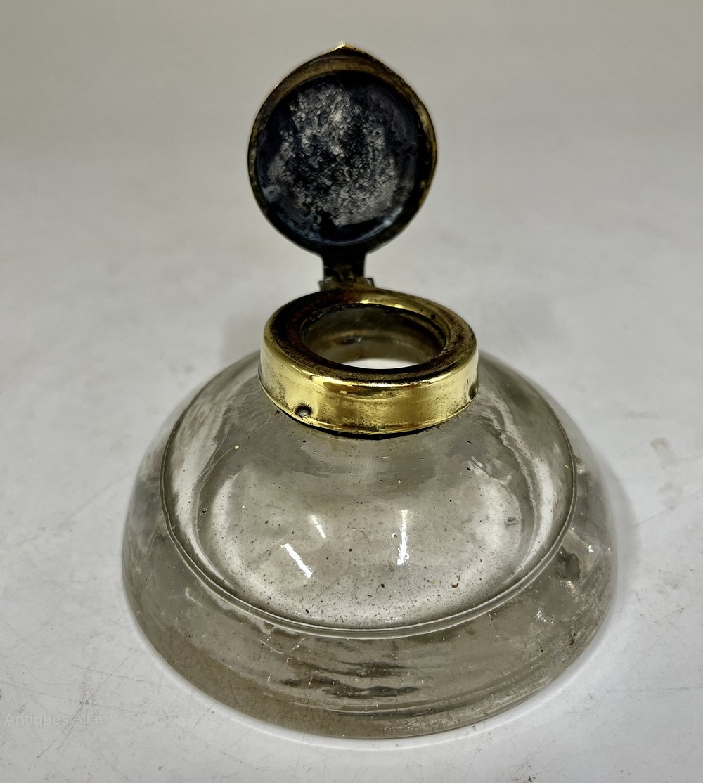 Antiques Atlas - Antique Glass Inkwell Circa 1865