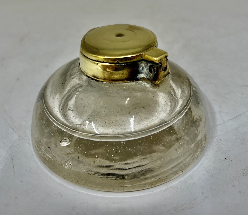 Antiques Atlas - Antique Glass Inkwell Circa 1865