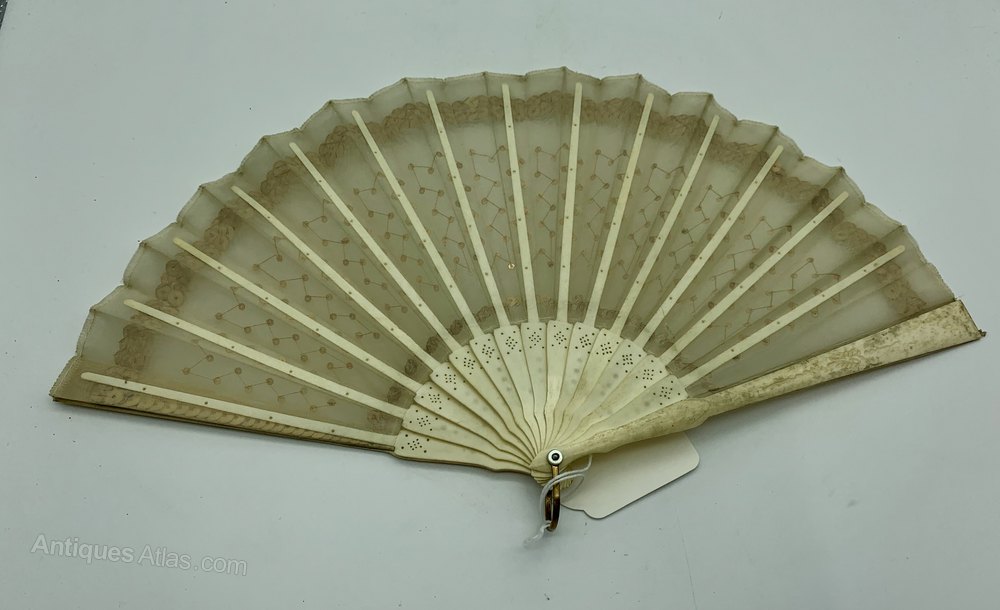 Antiques Atlas Antique Hand Held Fan Set With Sequins