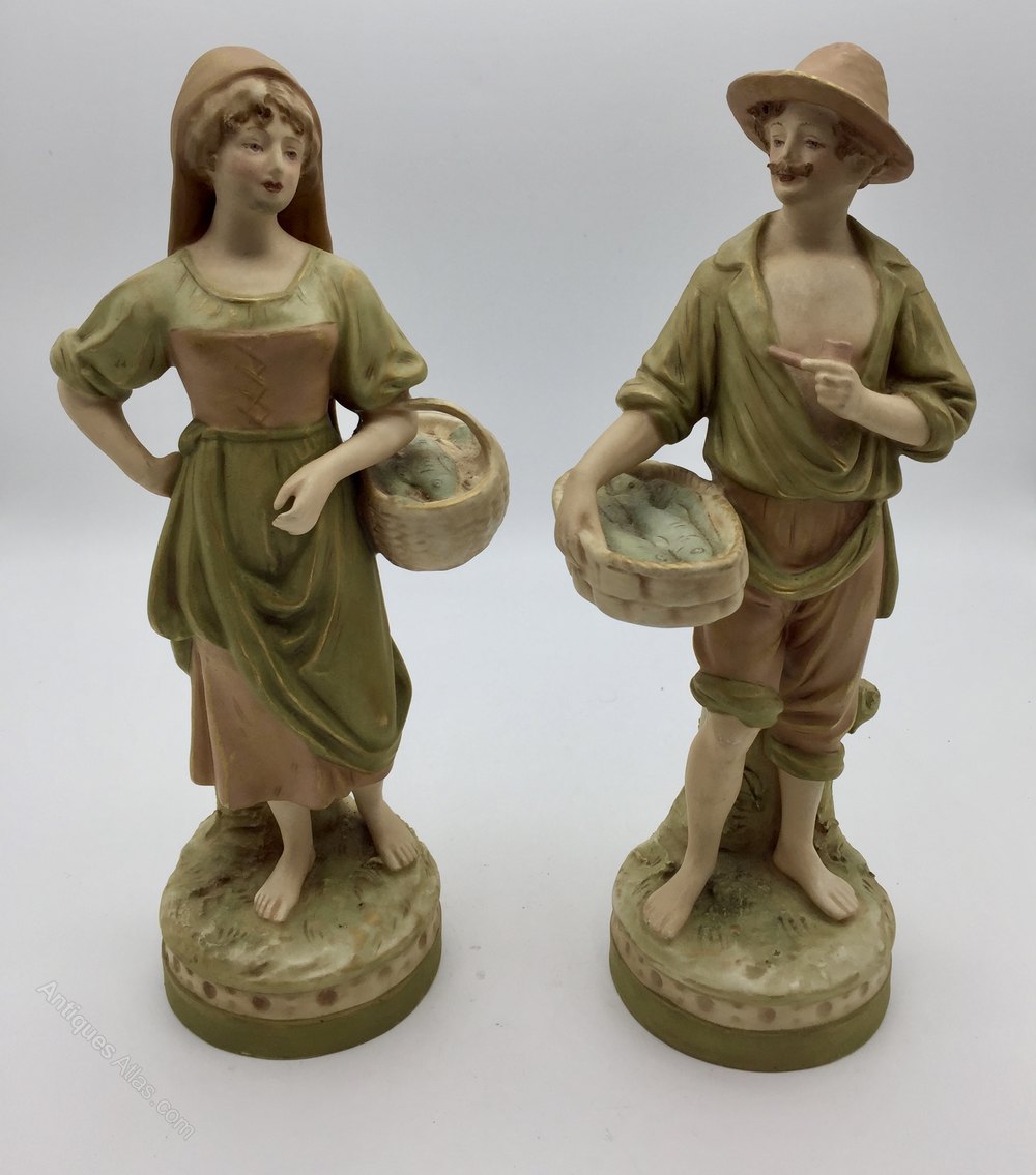 Antiques Atlas Antique Pr Royal Dux Figurines Fisher Man & Wife