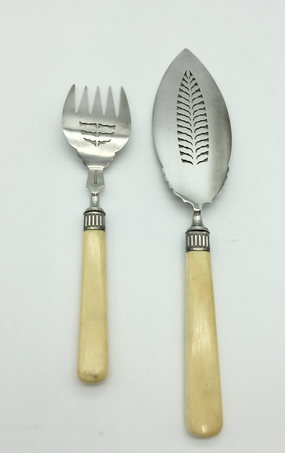 Antiques Atlas Antique Set Silver Plated Fish Servers Circa 1890