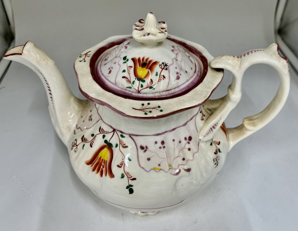Antiques Atlas Antique Staffordshire Pottery Tea Pot Circa 1850