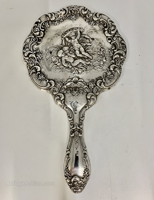 Antiques Atlas Antique Sterling Silver Hand Mirror Circa 1903