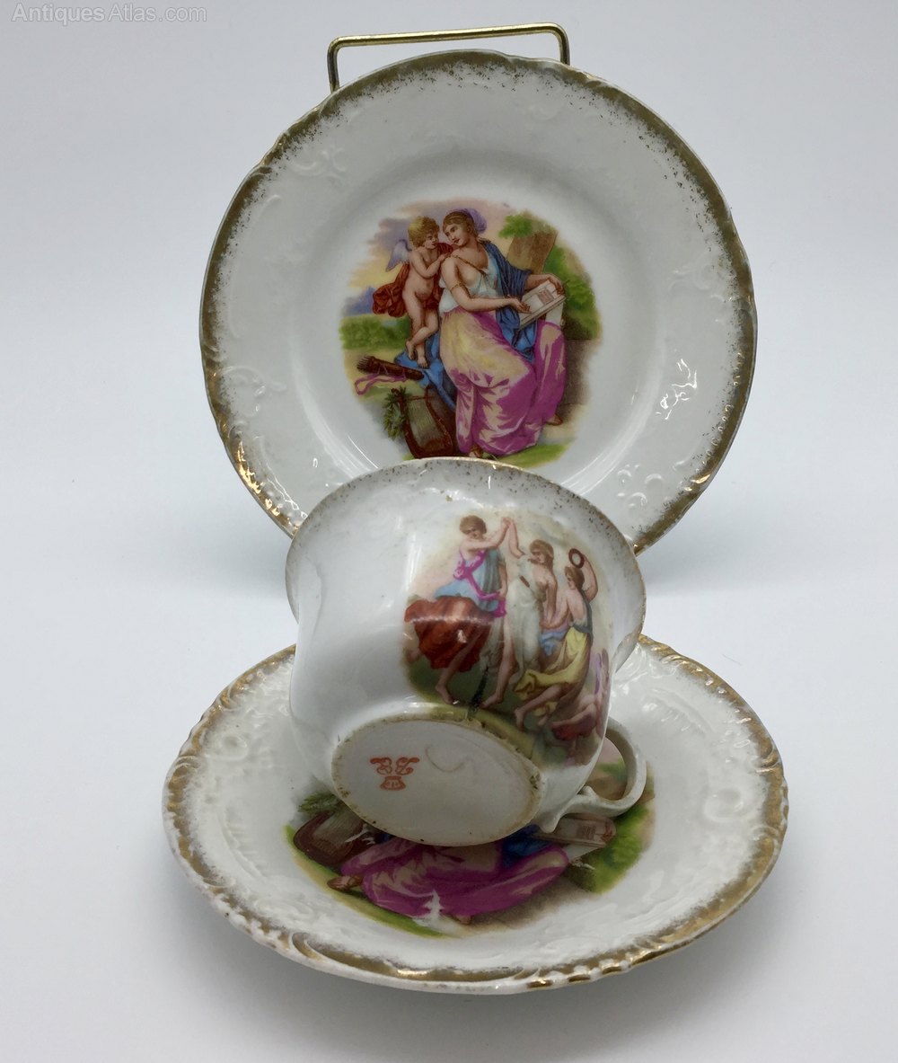 Antiques Atlas Antique Trio Cup Saucer Plate Circa 1870