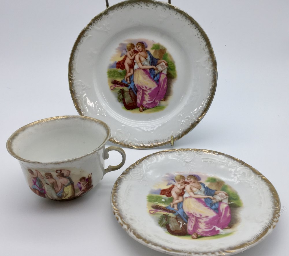 Antiques Atlas Antique Trio Cup Saucer Plate Circa 1870