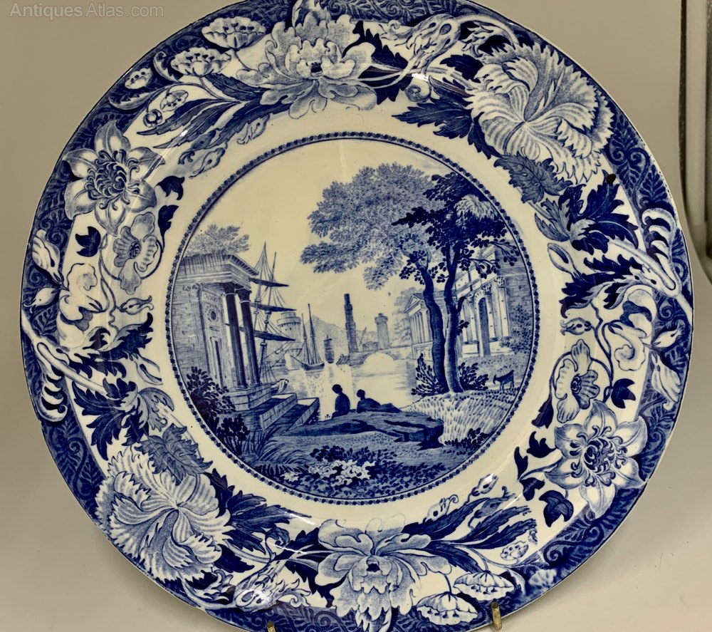 Antiques Atlas Antique Wedgwood Pottery Blue & White Plate C.1822