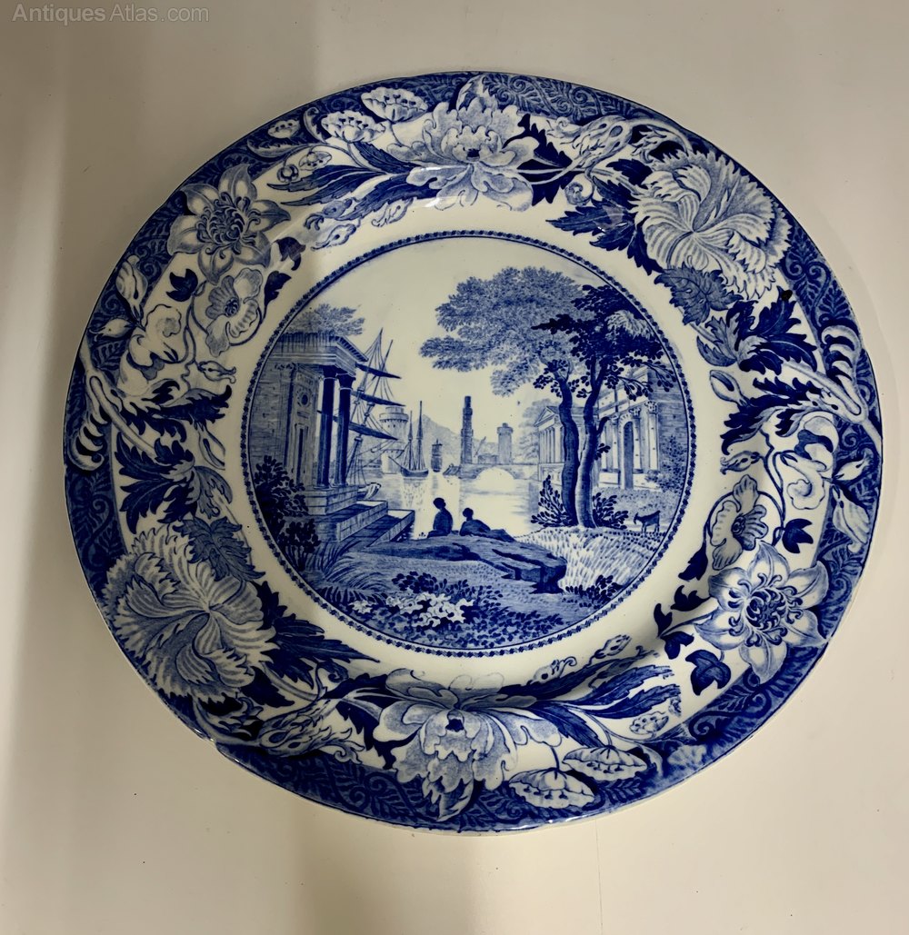 Antiques Atlas Antique Wedgwood Pottery Blue & White Plate C.1822