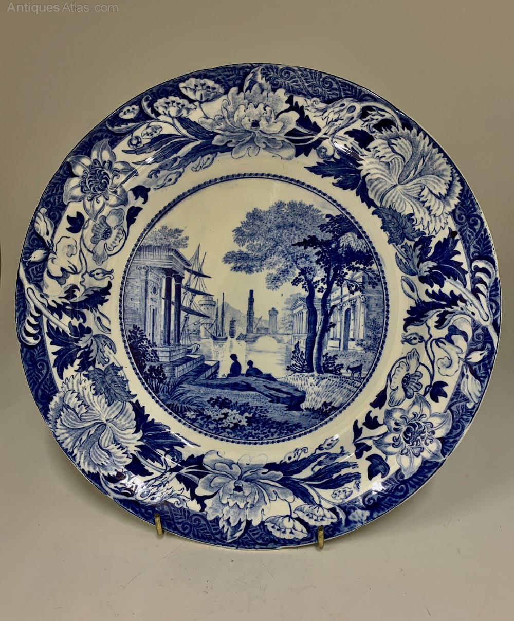 Antiques Atlas Antique Wedgwood Pottery Blue & White Plate C.1822