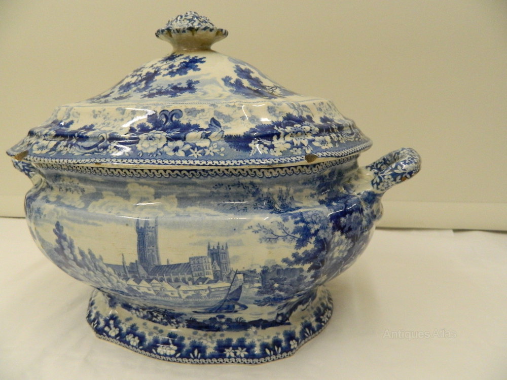 Antiques Atlas Early Minton Blue & White Transfer Print Tureen