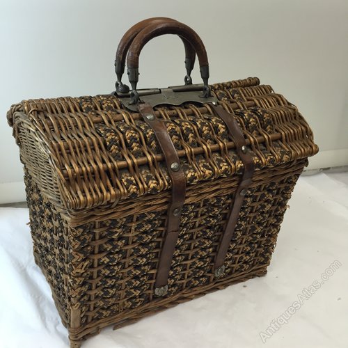 Antiques Atlas Edwardian Wicker Hamper Circa 1910