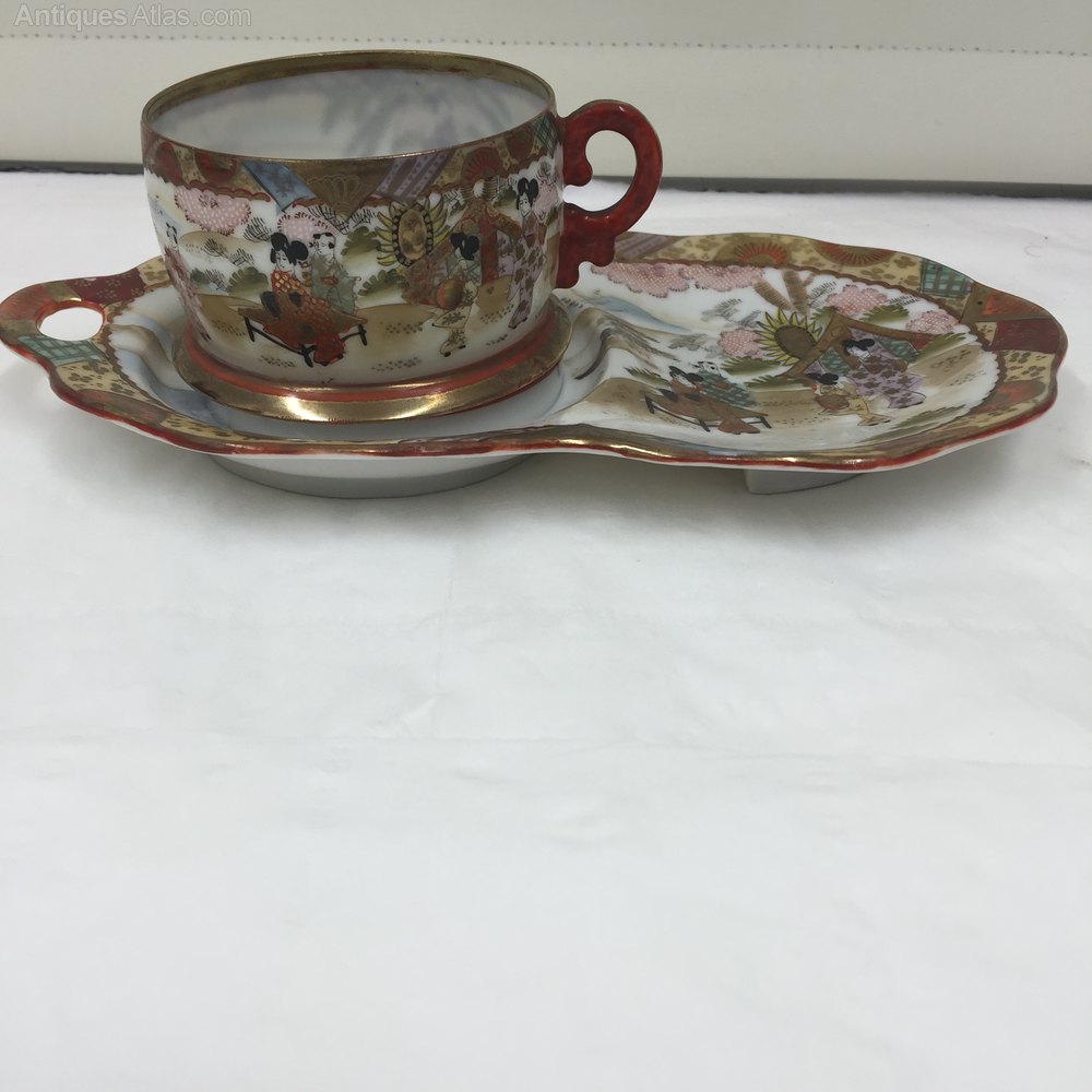 Antiques Atlas Kutani Porcelain Cup & Saucer Dish Circa 1895