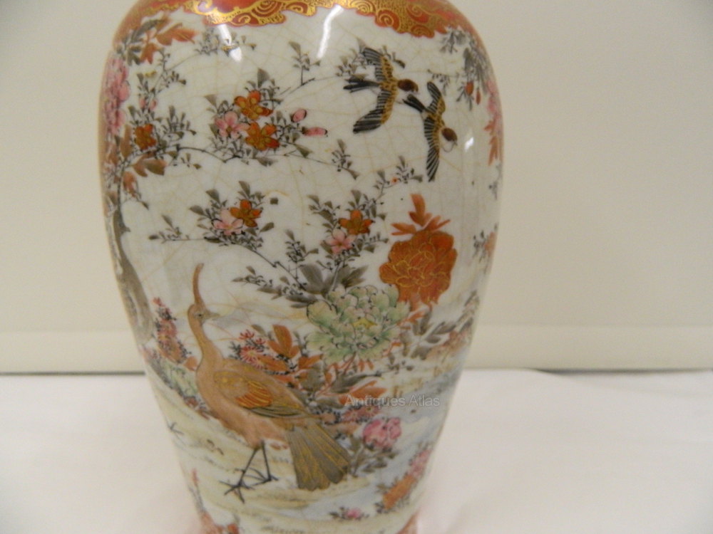 Antiques Atlas Large Kutani Porcelain Vase Circa 1890