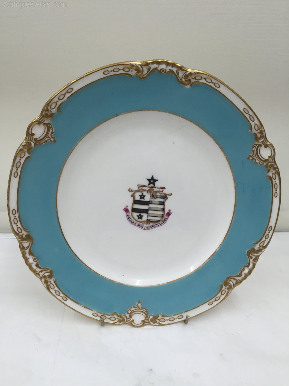 Antiques Atlas Minton Porcelain Heraldic Plate Circa 1850