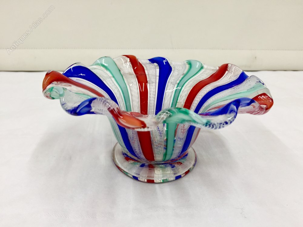 Antiques Atlas Murano Latticino Glass Dish Circa 1960's