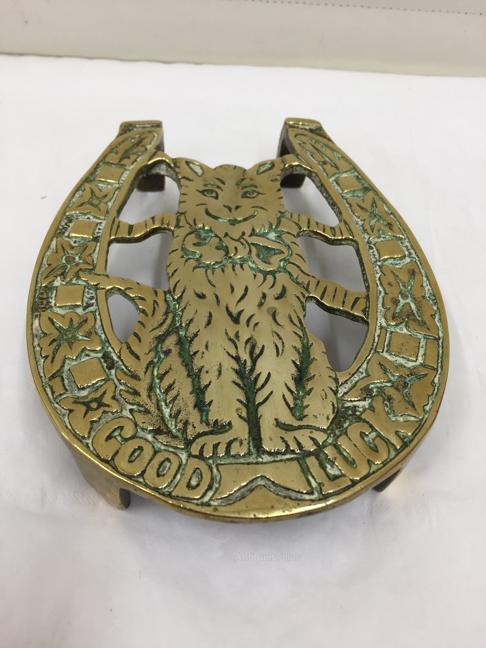 Antiques Atlas Victorian Brass Novelty Cat Trivet Circa 1890