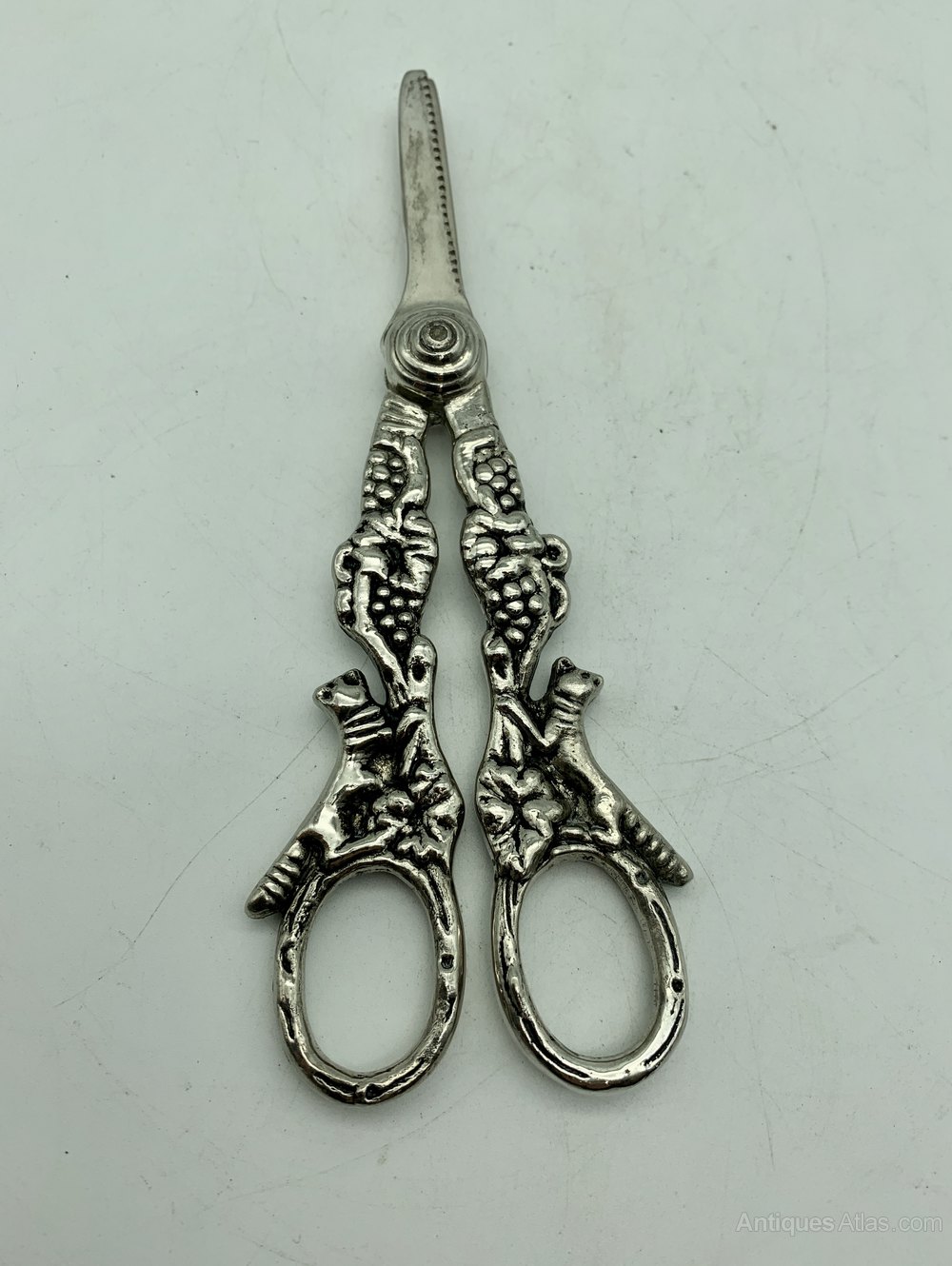 Antiques Atlas Victorian Silver Plated Grape Scissors Circa 1875