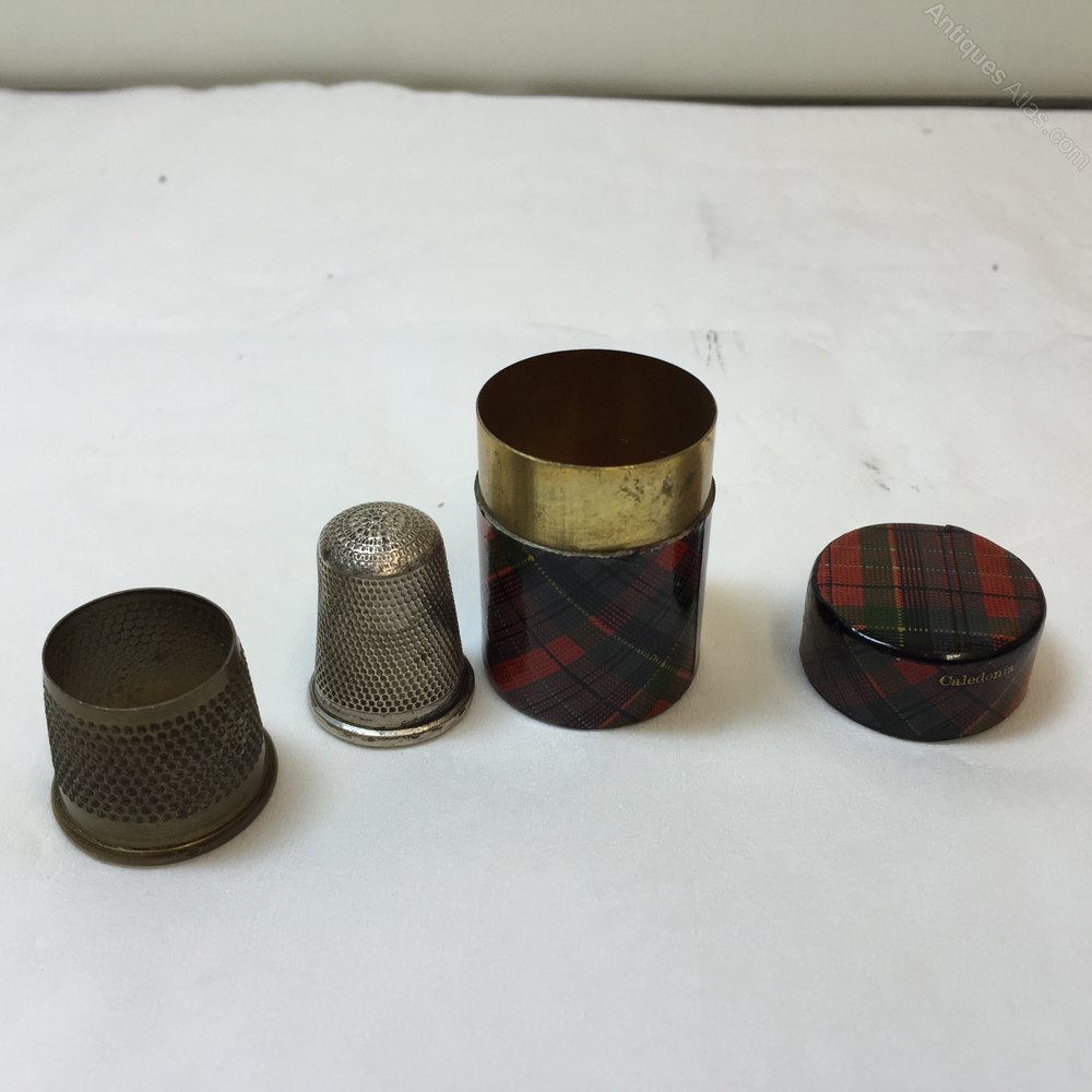 Antiques Atlas Victorian Tartan Ware Thimble Holder