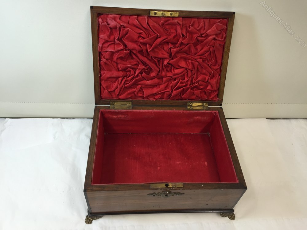 Antiques Atlas Victorian Walnut Sewing Box Circa 1820