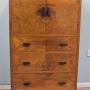 Antique Art Deco Style Figured Walnut Tallboy