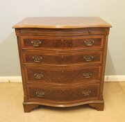 Antique Burr Walnut Chest Of Four Drawers