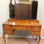 Antique Burr Walnut Shaped Dressing Table