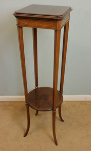 Antique Edwardian Inlaid Jardiniere Plant Stand