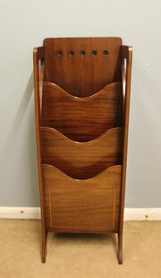 Antique Edwardian Inlaid Mahogany Magazine Rack