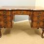 Antique Figured Walnut Kneehole Writing Desk