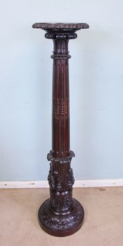 Antique Mahogany Torchere / Plant / Display Stand
