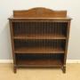Antique Oak Open Book Shelves Bookcase